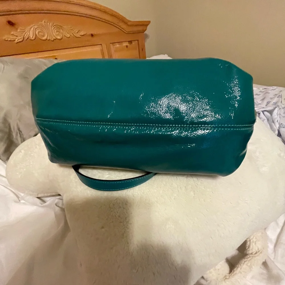 Coach Teal Leather Shoulder Bag